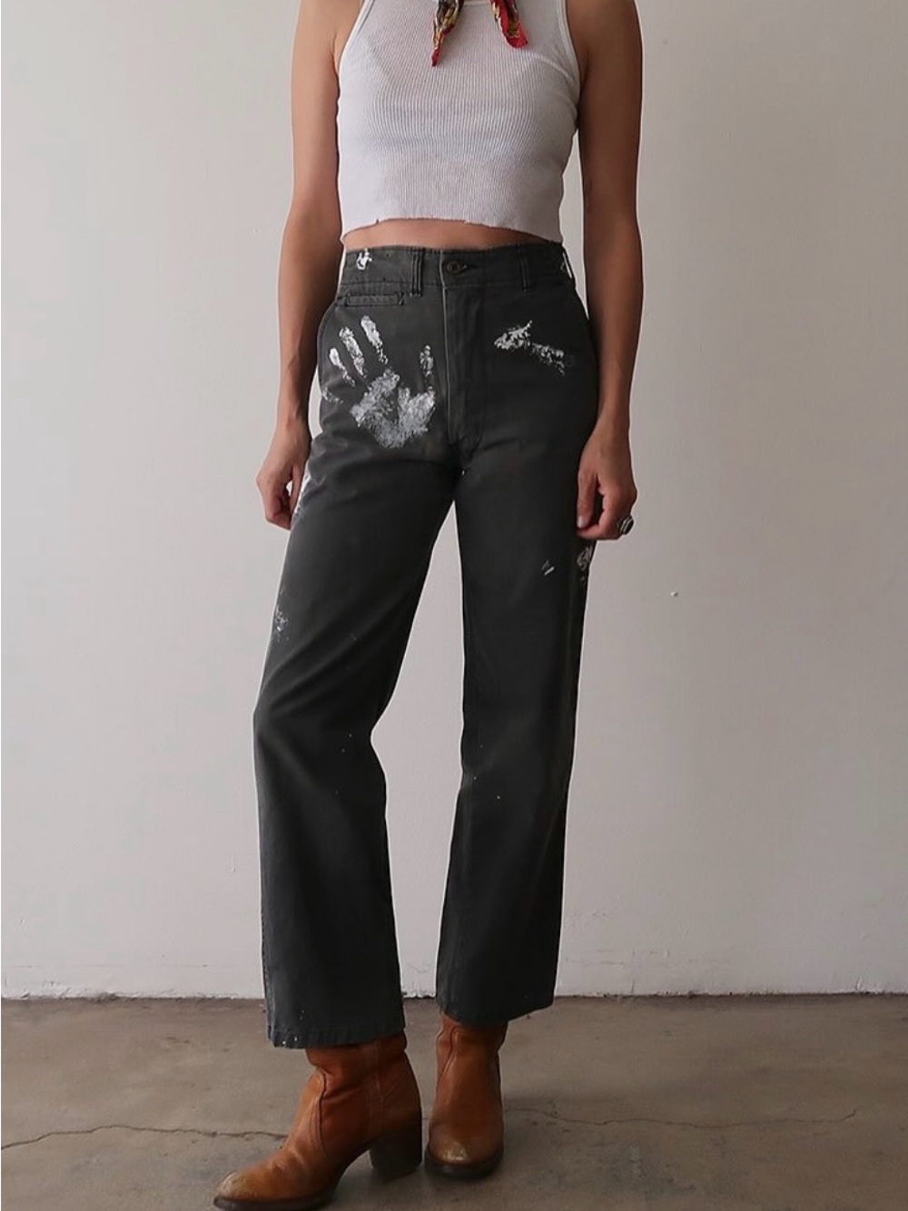 Military Vat Dye Painted Pants